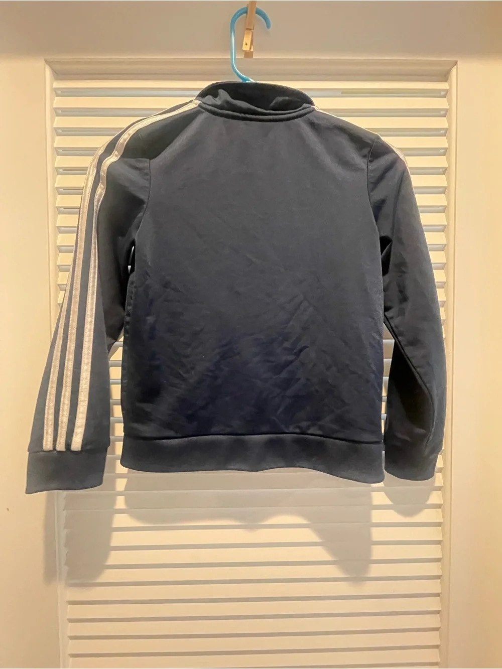 adidas Navy Track Jacket with White Stripes